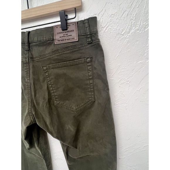 Lucky Brand Men's 110 Skinny Jeans Size 32 x 32 NWT Fern Navy Green Low Rise - Picture 6 of 7